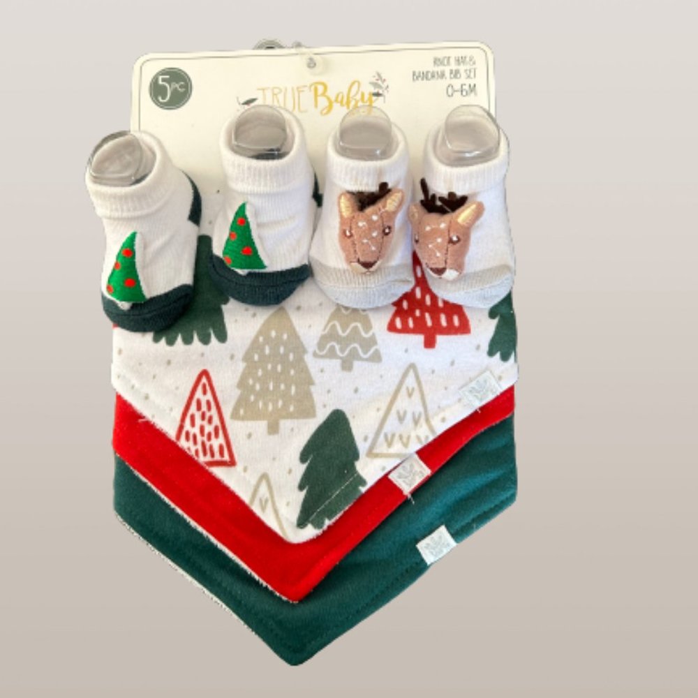 True Baby 5 piece bandana and booties